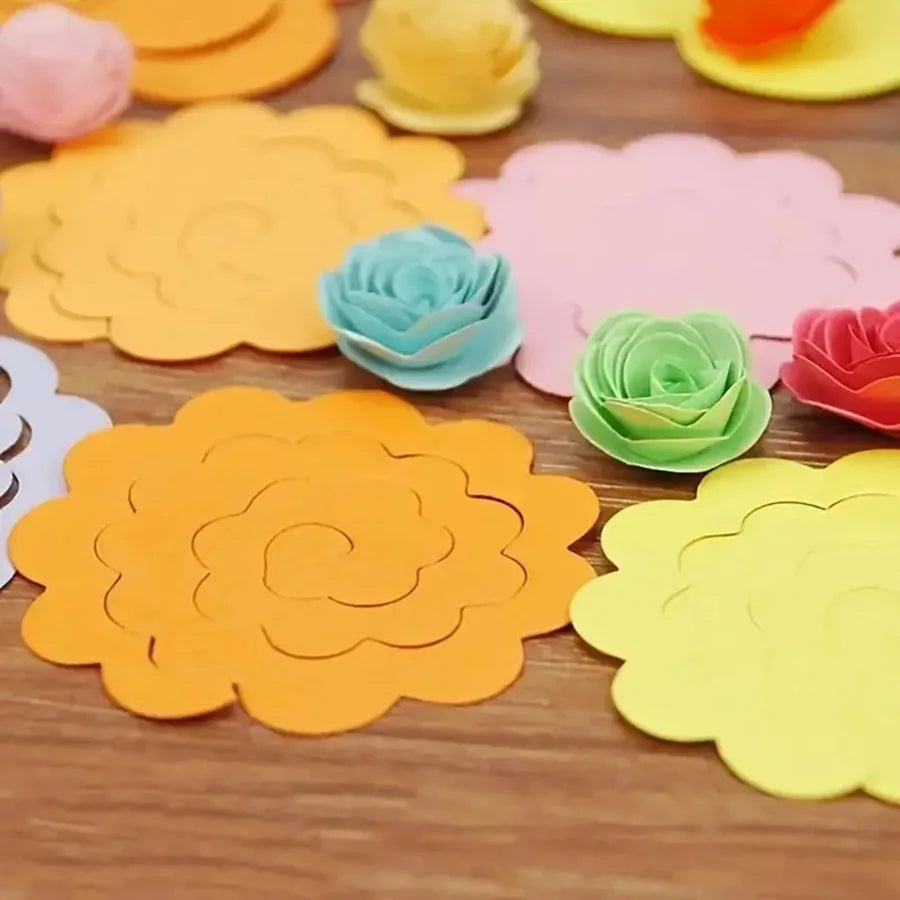 20/40pcs Roll Rose Flower Quilling Paper Strips | DIY Paper Craft Kit for Scrapbooking