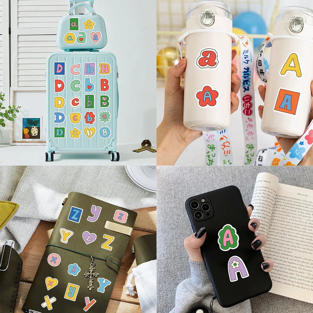 Alphabet Sticker Sheets for Journaling | 8 Sheets Cute Handwritten Style Labels