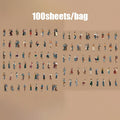 Mr. Paper Modern Beauties Vintage Sticker Pack | 100pcs Hard Card Decals for Journal & Phone Case