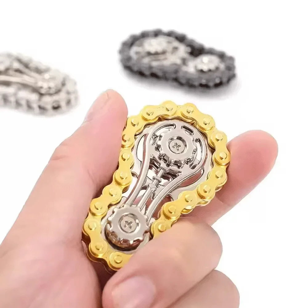 Metal Fidget Spinner Office Desk Toy | Stress Relief Gear Spinner for Adults