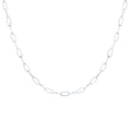 Rose Gold Paperclip Chain Necklace | Stainless Steel Rectangle Link Choker for Women