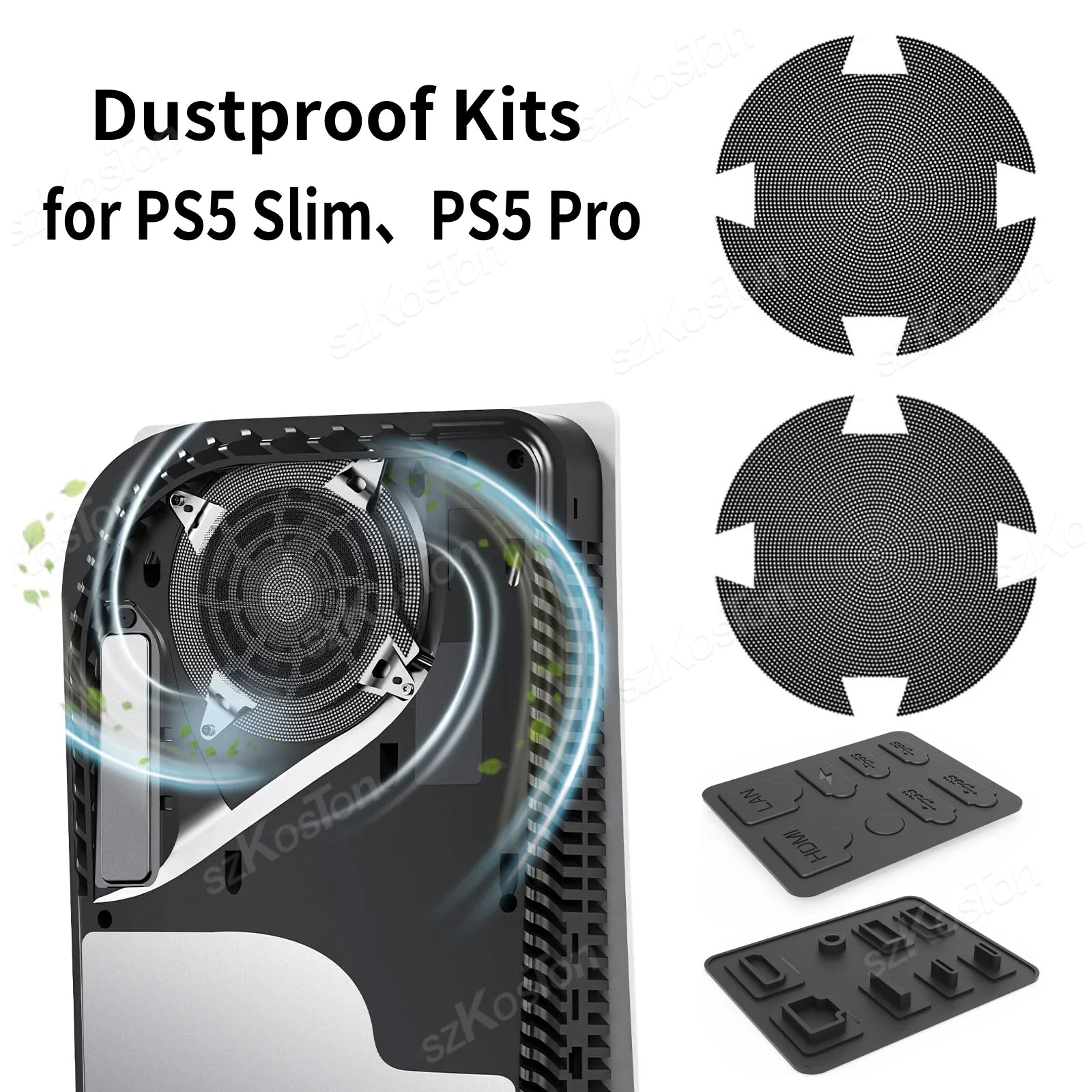 Cooling Fan Vents Dust Filter for PS5 Slim PS5 Pro | Game Console Accessories Dustproof Kit