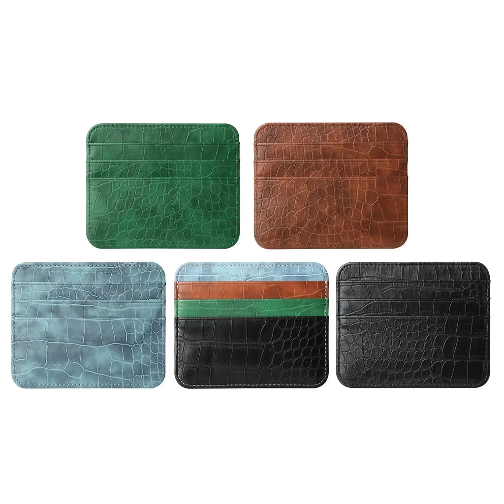 Slim Thin Mini ID Card Holder | PU Leather Credit Card Case for Men and Women