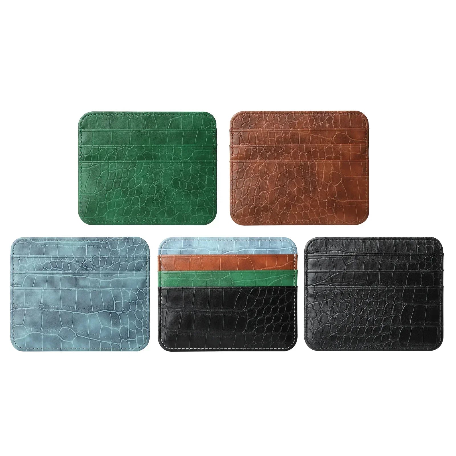 Slim Thin Mini ID Card Holder | PU Leather Credit Card Case for Men and Women