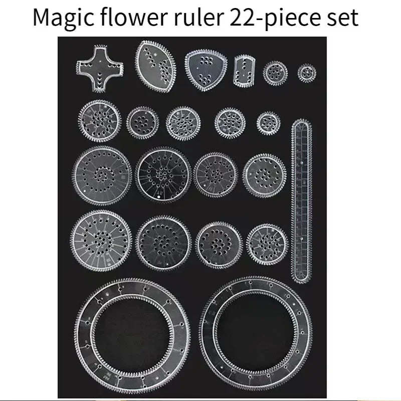 Creative Gears Geometry Spirograph Drawing Stencils Set | Educational Art Toy for Kids