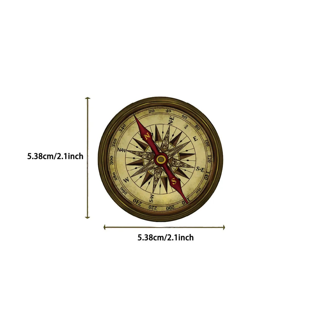 50 Pcs Travel Clock Map Graffiti Stickers | Waterproof Decals for Bike Laptop Pencil Case