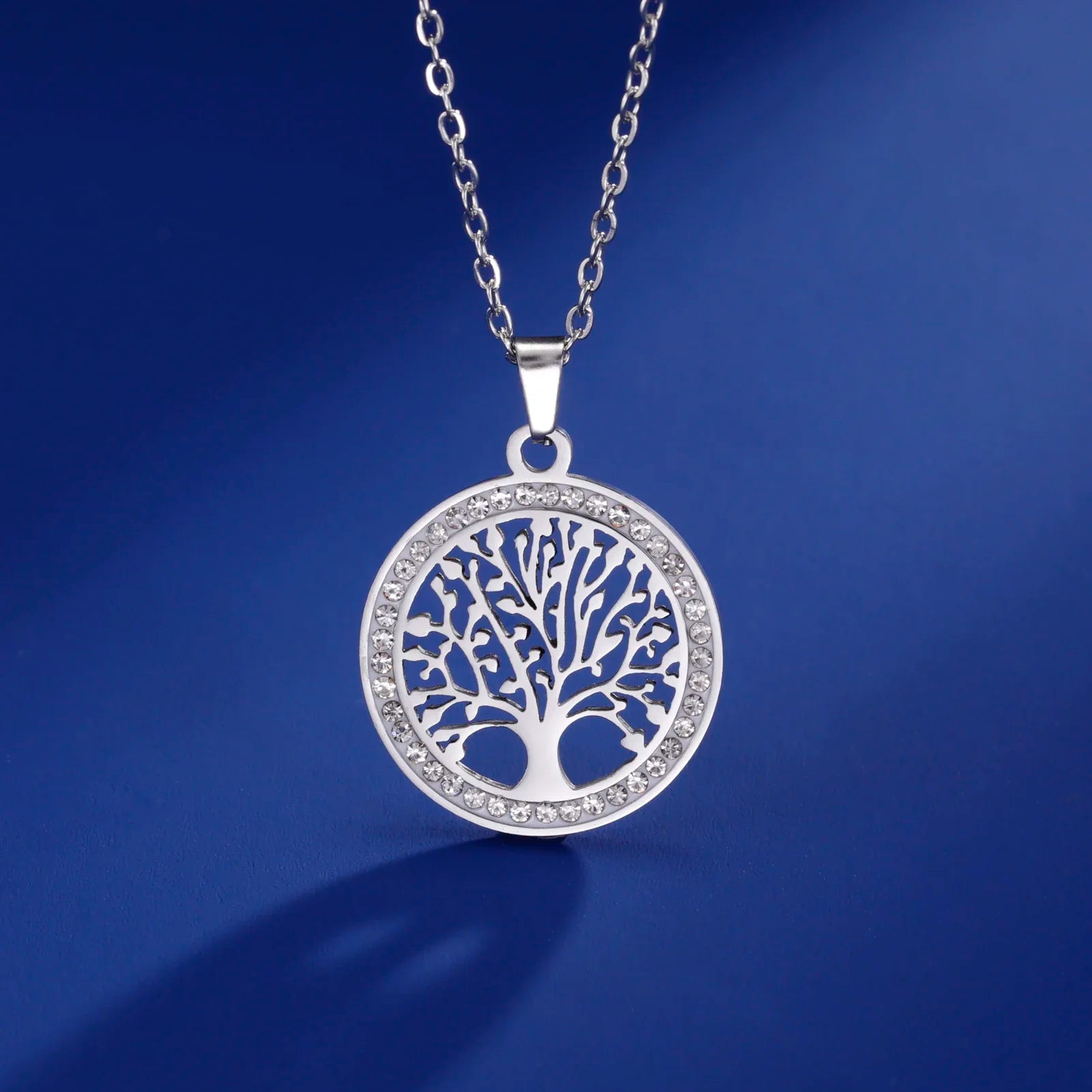 Skyrim Tree of Life Necklace | Stainless Steel Gold Pendant with Zircon