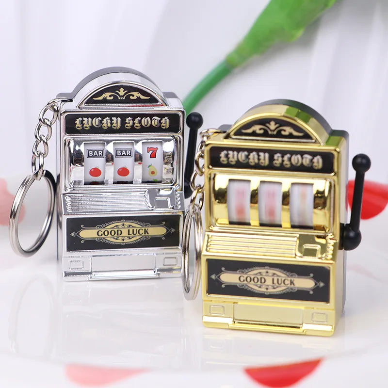Fruit Slot Machine Keychain | Lucky Charm Bag Pendant for Adults