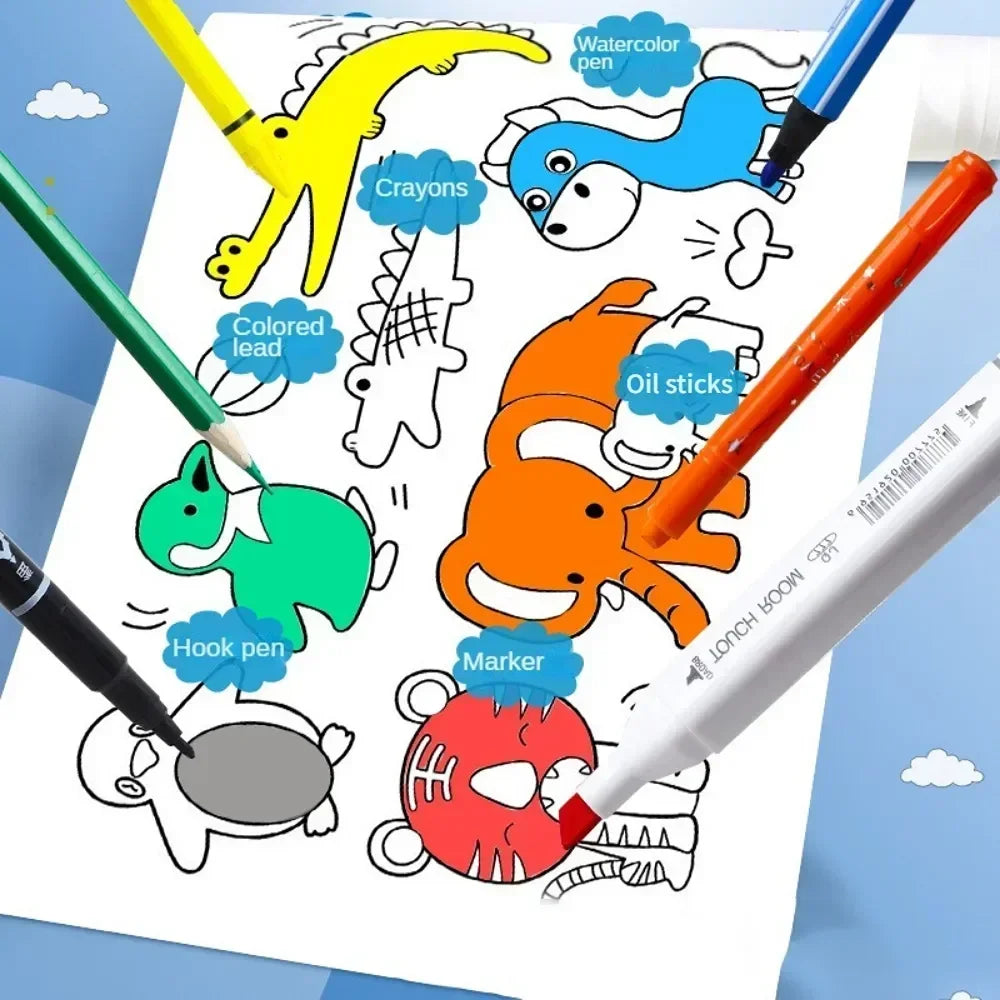 Children's Drawing Roll | Sticky Color Filling Paper for DIY Painting