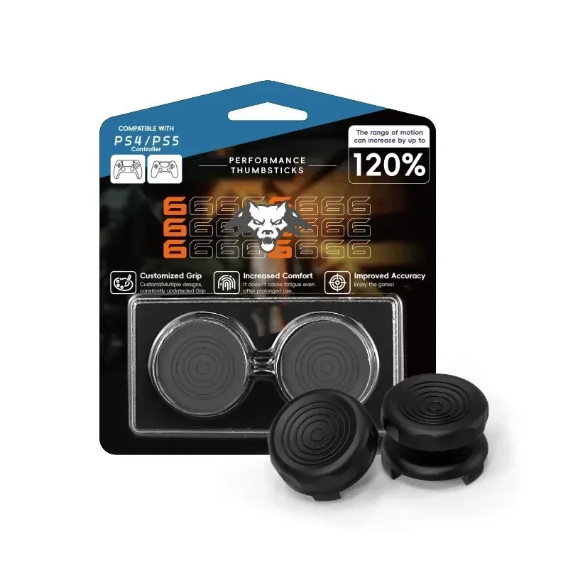 DATA FROG High-Rise Thumb Stick Grips | FPS Performance Extenders for PS4 PS5 and 8BitDo Ultimate Controller
