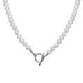 8mm Pearl Necklace for Men Women | White Imitation Pearl Beaded Collar Casual Jewelry Gift