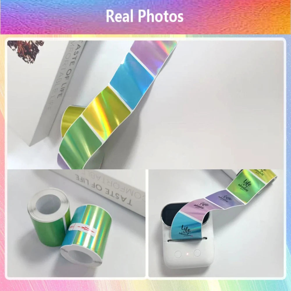140Pcs 50x50mm Self-Adhesive Thermal Sticker Labels | Compatible with Phomemo M110 M220 M200 E210 P50 DETONG P1