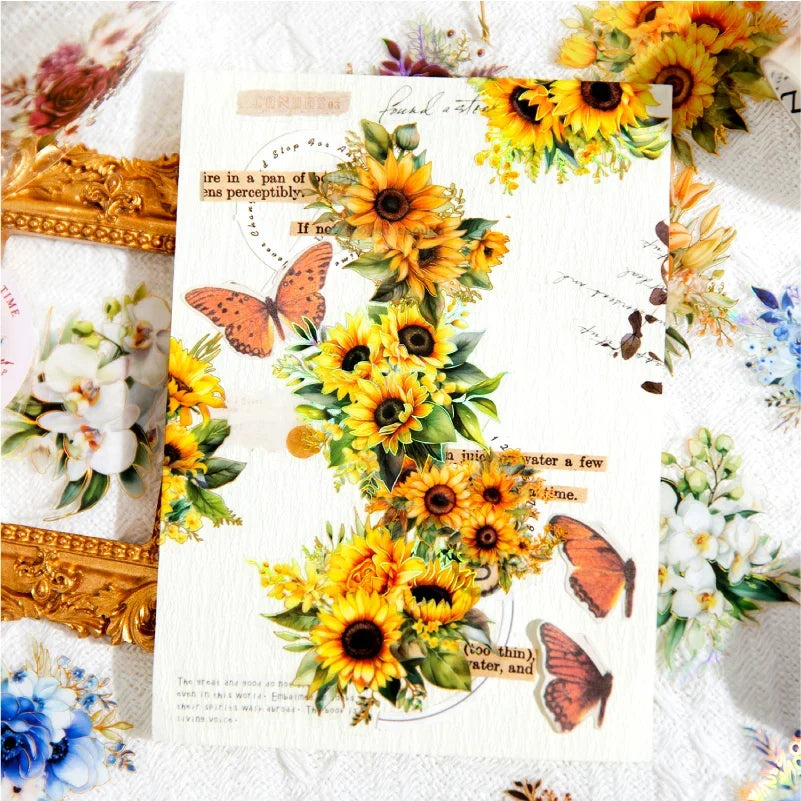 Journal GO Flower Washi Tape Set | Fragrant Scrapbooking Decorative Tape