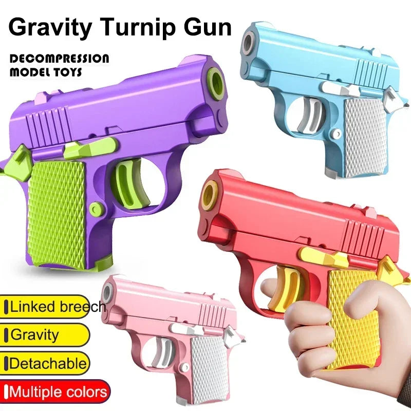 Mini 3D Gravity Printing 1911 Toy Gun | Stress Relief Fidget Toy for Kids and Adults