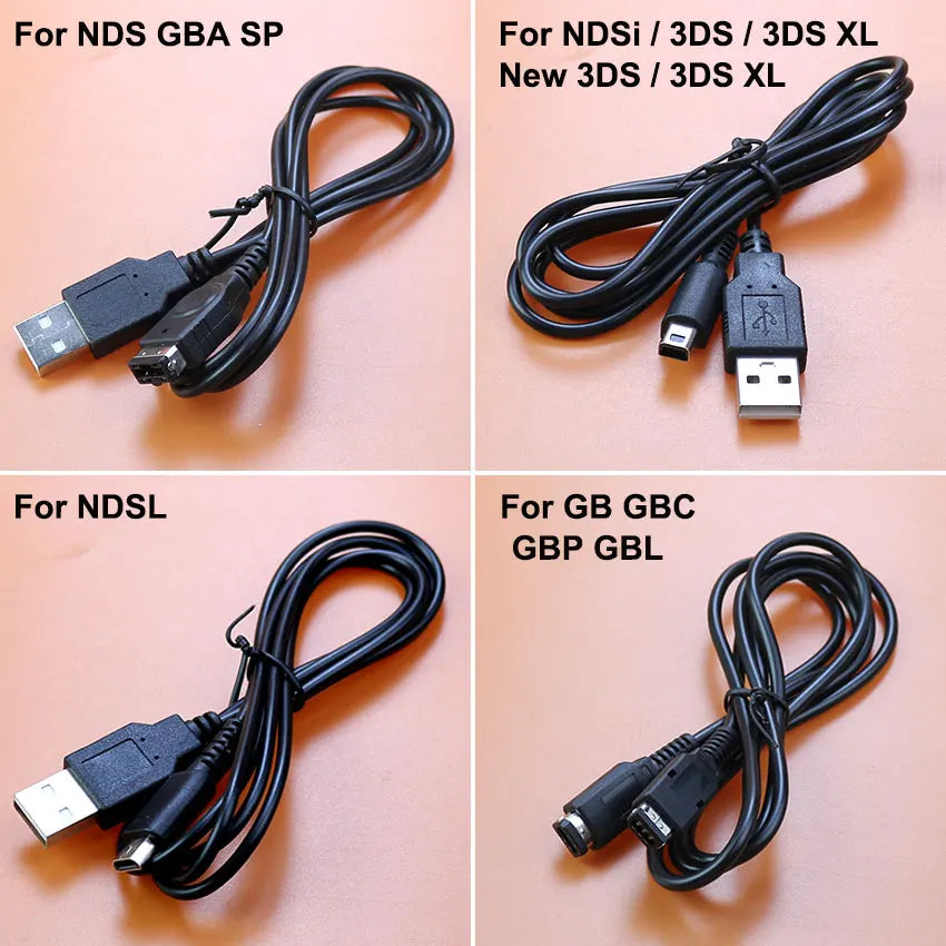 USB Power Charging Cable for Nintendo NDS Lite NDSi GBA SP Game Boy New 3DS LL XL | Retro Gaming Charger