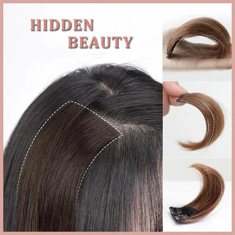 2pcs Clip In Hairpiece | Seamless Synthetic Hair Pad for Women