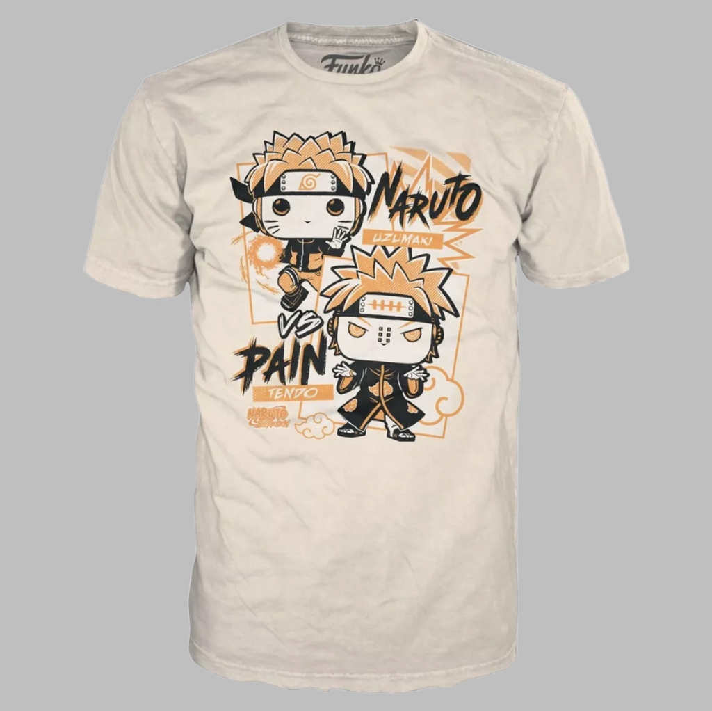 FUNKO Pop Naruto Shippuden Unisex T-Shirt SZ L Naruto vs Pain Boxed Tee