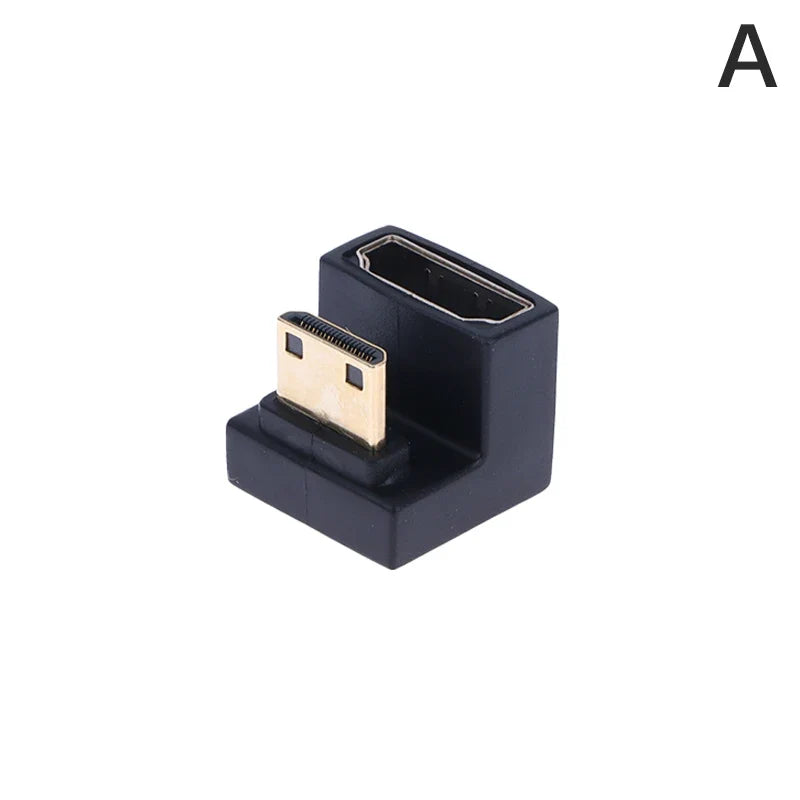 1PC HDMI-Compatible Adapter 360 Degree Angled U-shaped L Converter Mini HD Male to Female | HDMI Port Saver