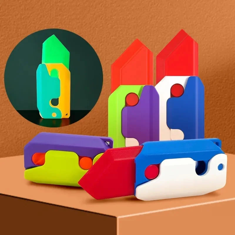 Gravity 3D Printing Decompression Toy | Carrot Knife Stress Relief for Kids and Adults