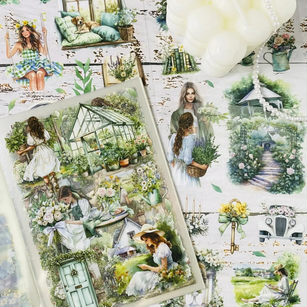 20-Sheet Junk Journal Sticker Pack | DIY Scrapbooking Decor