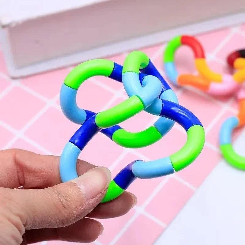 Tangle Fidget Toy | Twisting Sensory Hand-Eye Coordination Anxiety Relief Finger Toy for Kids and Adults