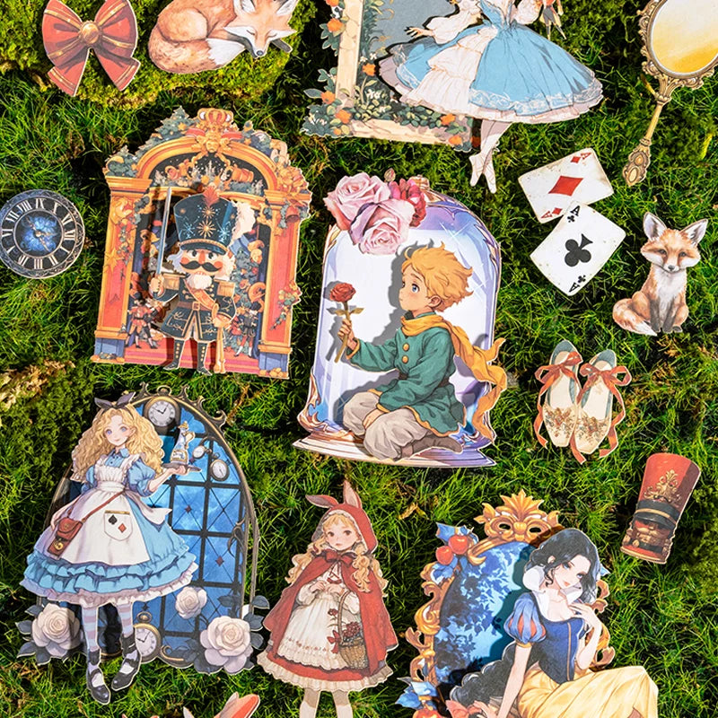 45pcs Fairytale Adventure Story Theme Hard Card Sticker Set for DIY Scrapbook | Mr Paper