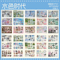 30 Sheets Vintage Retro Memo Sticker Book | Dual Texture Die-Cut Stickers for DIY Crafts