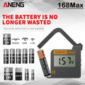ANENG 168Max Digital Battery Tester | Universal Battery Checker for AA AAA C D 9V and Button Cells