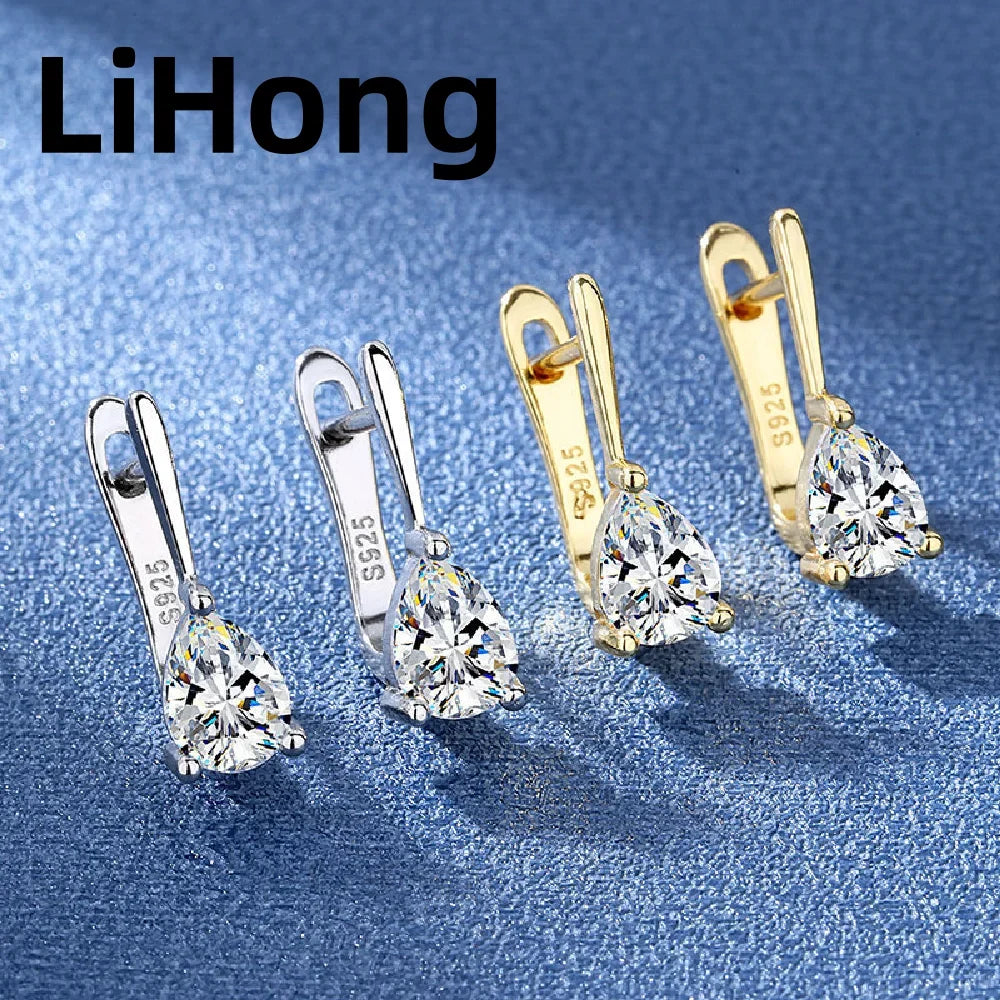 925 Sterling Silver Crystal Zircon Drop Earrings | Classic Tassel Jewelry for Women