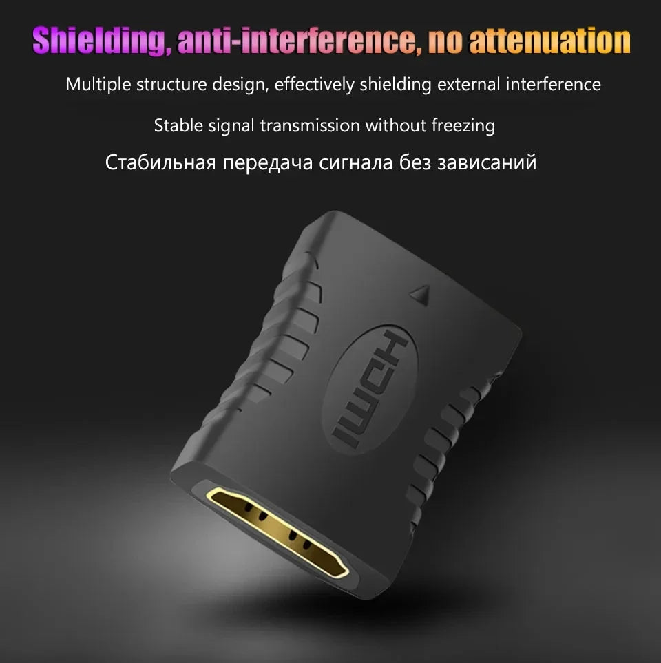 HDMI 2.1 Extender Adapter | 4K Female to Female Coupler for TV, Monitor & Projector