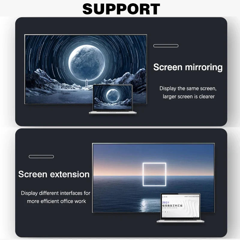 NNBILI HDMI 2.1 Adapter | 48Gbps 8K@60Hz Elbow and Straight Converter