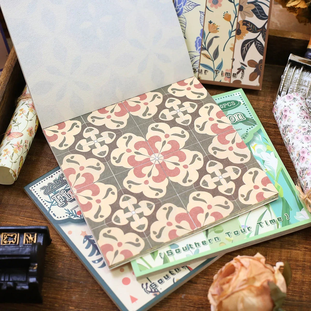 Vintage Floral Scrapbook Paper Set | 30 Sheets Aesthetic Journaling Supplies