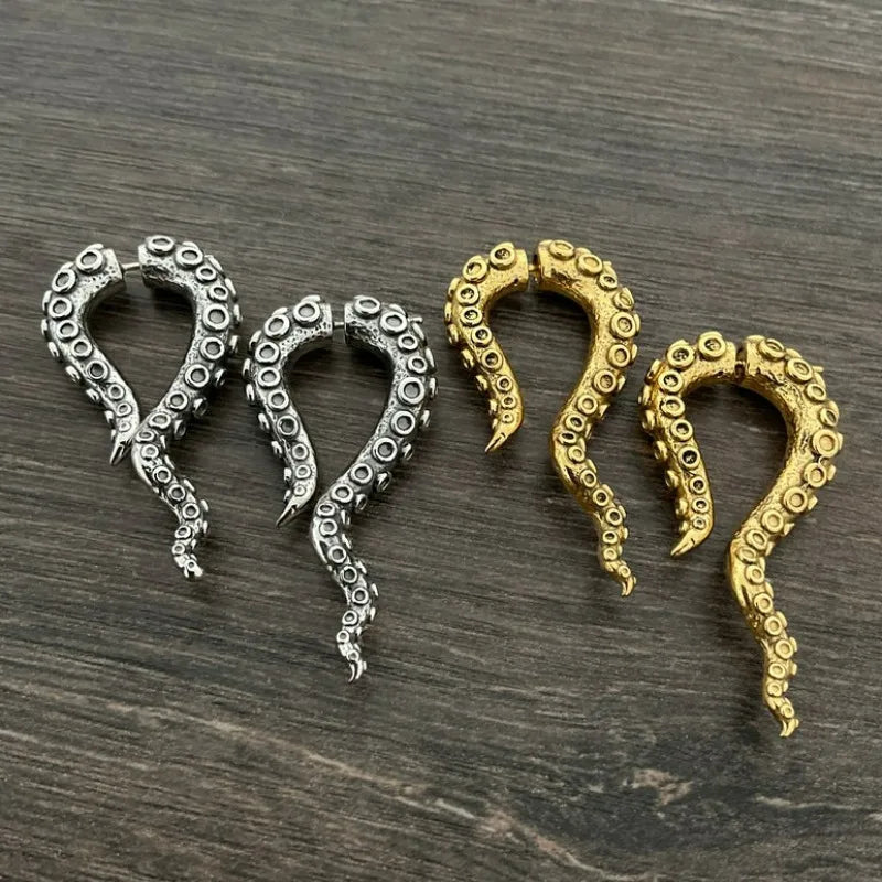 Octopus Tentacle Front Back Earring | Gothic Drop Earrings