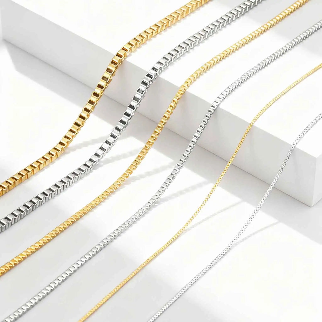 Stainless Steel Box Chain Necklace for Women | Hip Hop Fashion Jewelry Gift