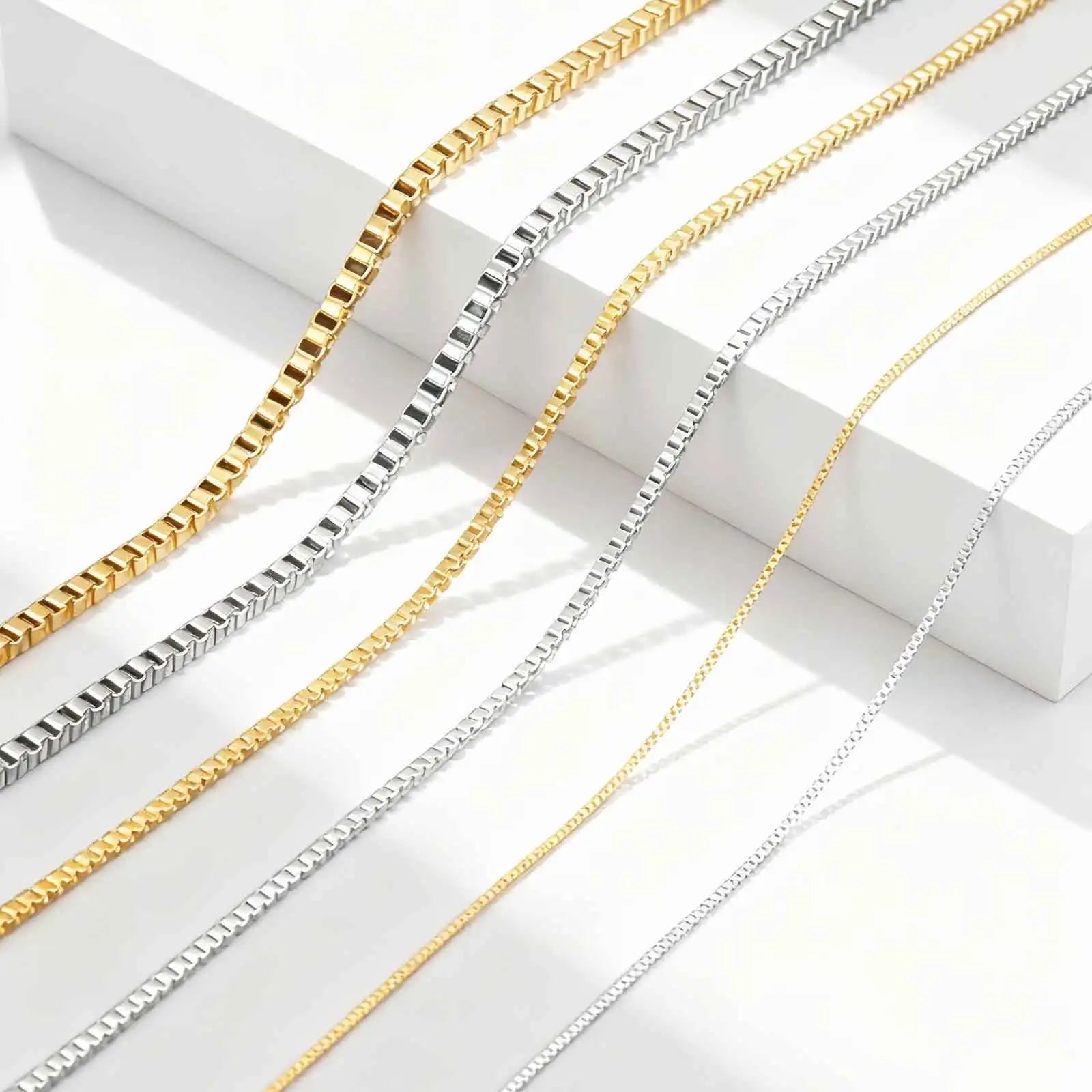 Stainless Steel Box Chain Necklace for Women | Hip Hop Fashion Jewelry Gift