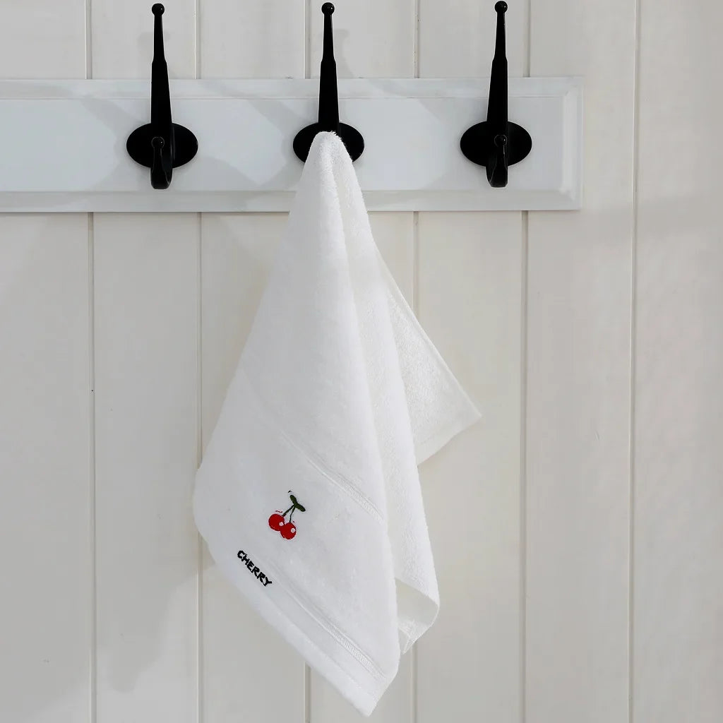 Cute Cartoon Fruit 100% Cotton Towels for Babies And Kids - Embroidered Soft Absorbent 25x45cm Face Washing Towels for Children
