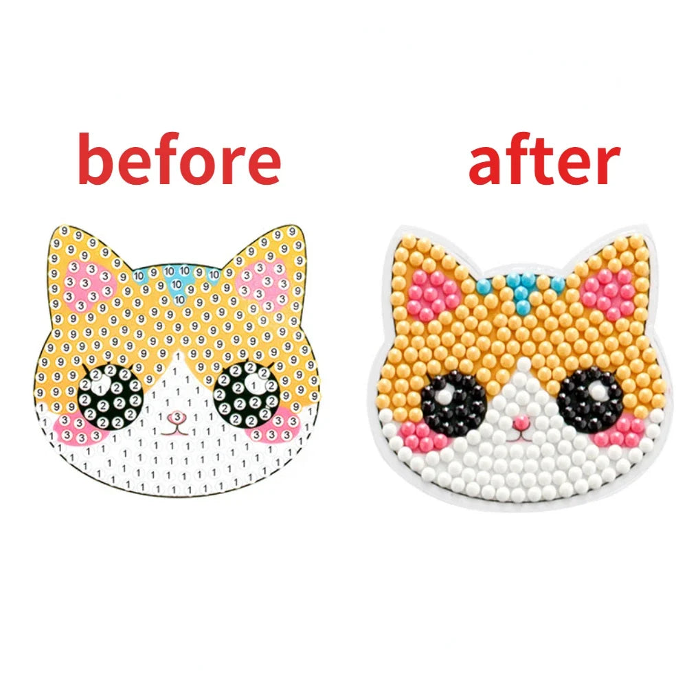 Child Diamond DIY Painting Sticker Set | Colorful Cartoon Arts and Crafts Gift for Kids