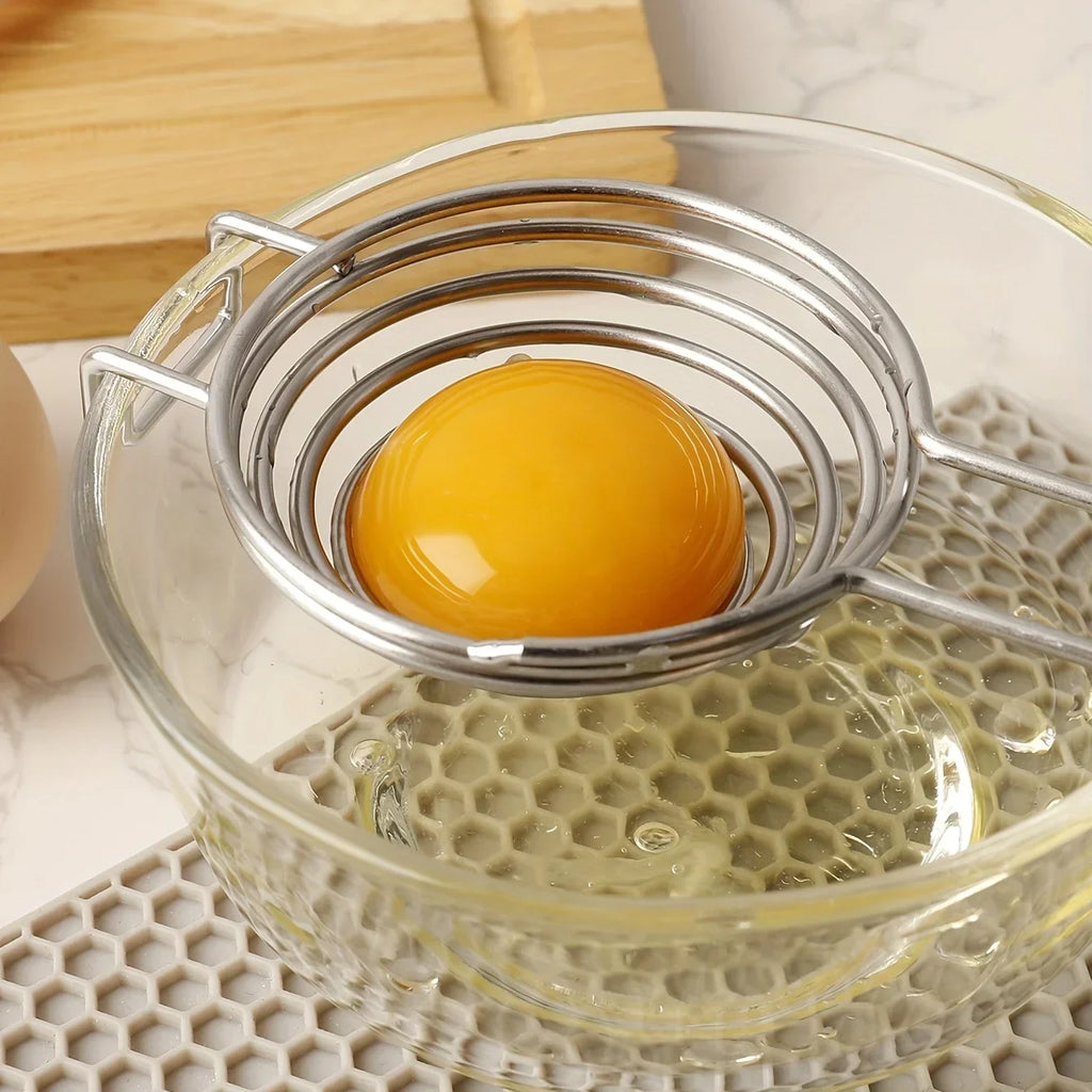 Premium Stainless Steel Egg Yolk Separator | Effortless Egg White and Yolk Divider with Filter Function