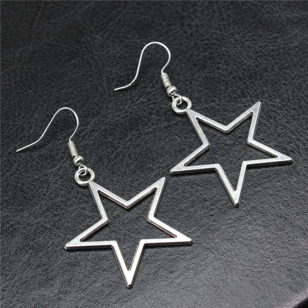 Vintage Star Drop Dangle Earrings | Women's Fashion Jewelry