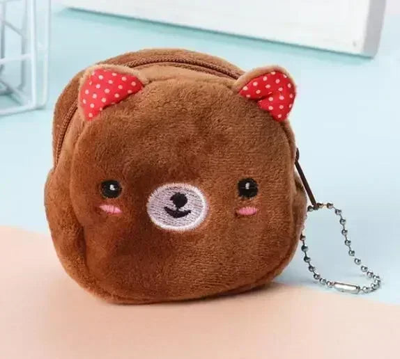 Cartoon Cute Pig Animal Coin Purse | Kawaii Soft Plush Zipper Wallet for Kids
