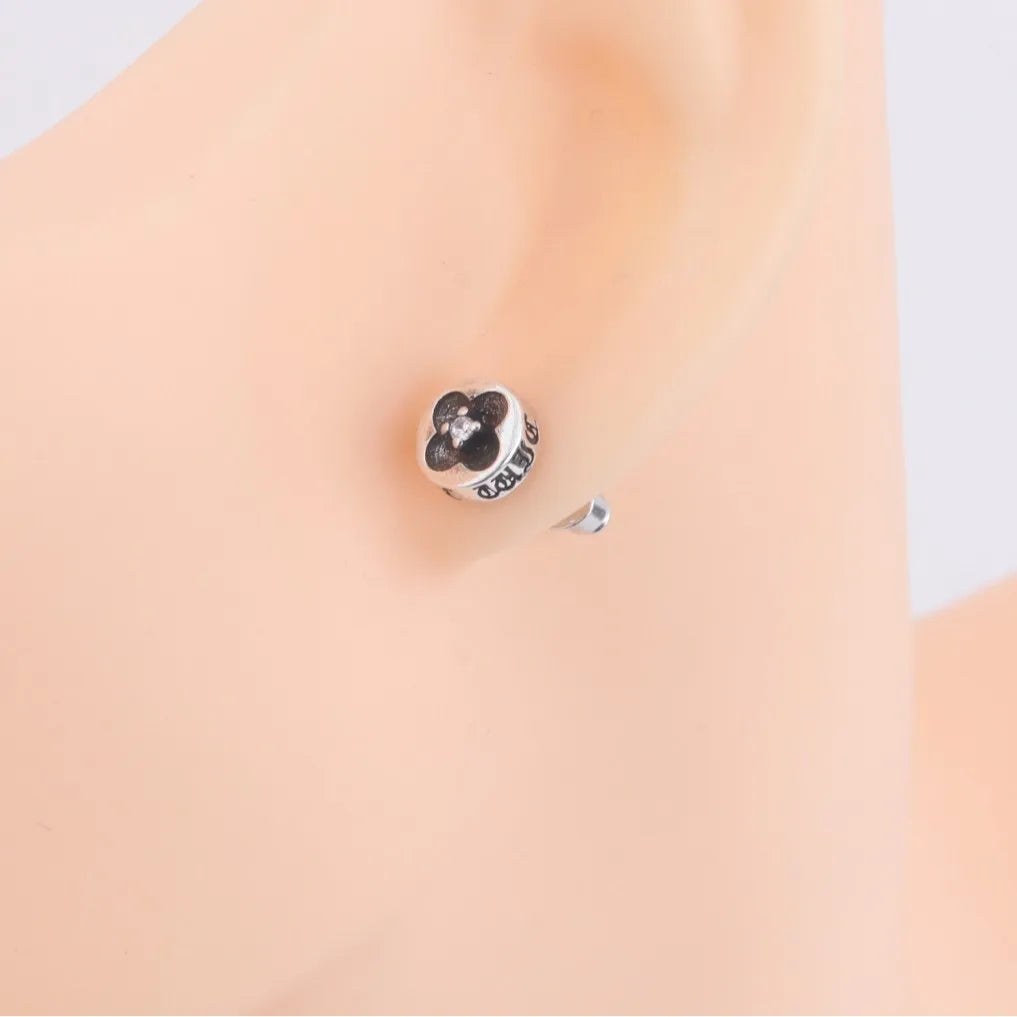 Vintage Four-Leaf Clover Stud Earrings | Handcrafted Lucky Charm Jewelry