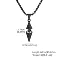 VNOX Men's Stainless Steel Zircon Pendant Necklace | Geometric Blue White Chain