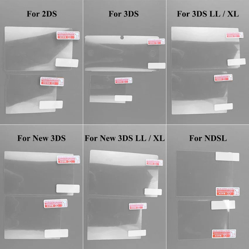 1PCS Top Bottom HD Clear Protective Film For NS NDSL for 2DS New 3DS XL LCD Screen Protector