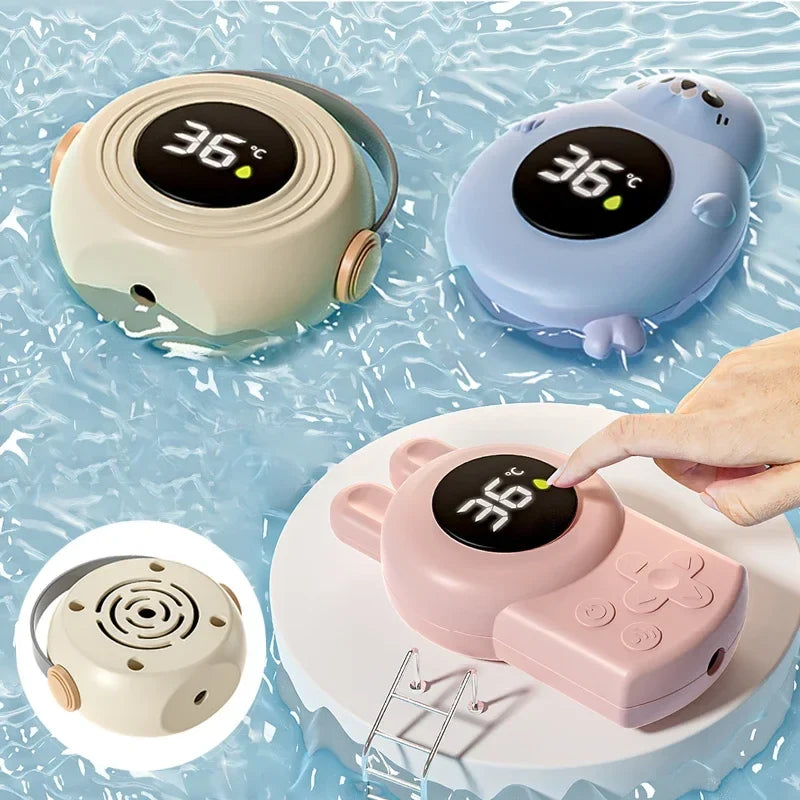 JUSTLANG Blue Seal Baby Bathtub Water Thermometer | Safe LED Temperature Sensor for Kids