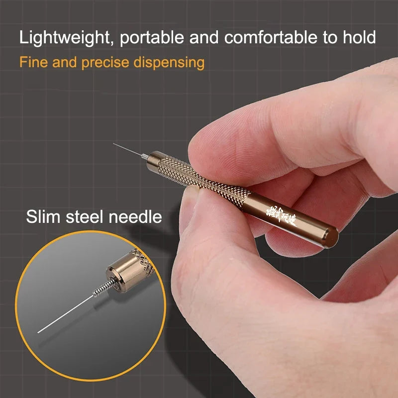 Metal Precision Glue Dispenser | Scale Model Building Glue Applicator Hobby DIY Craft Tool