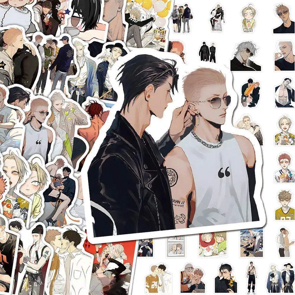 65 Pcs Manga Old Xian 19 Days Sticker Set | DIY Scrapbooking Decals for Mo Guanshan and He Tian Fans