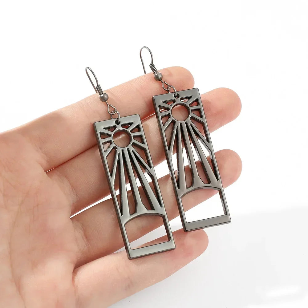 Demon and Slayer Metal Drop Earrings | Unisex Fandom Jewelry
