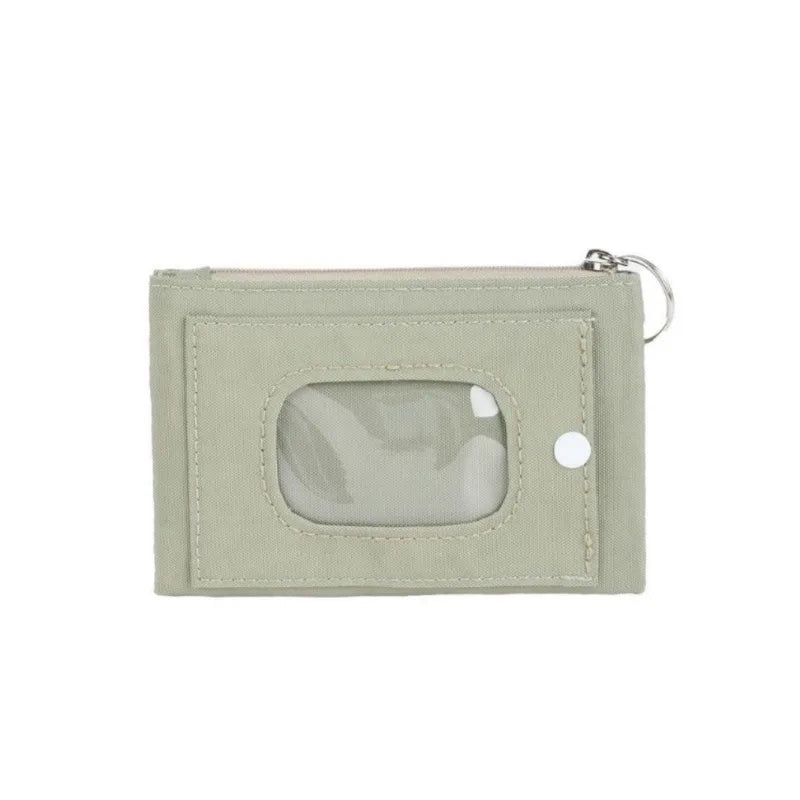 Casual Solid Nylon Coin Purse | Multi-Purpose Zipper Wallet Pouch