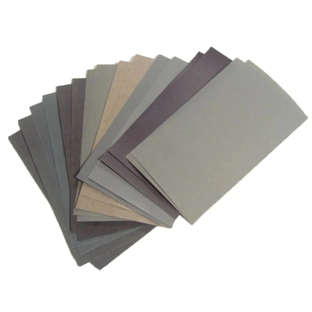 15Pcs Multi-Grit Sandpaper Set | Wet/Dry Sanding Sheets for Wood, Metal, and Automotive Finishing