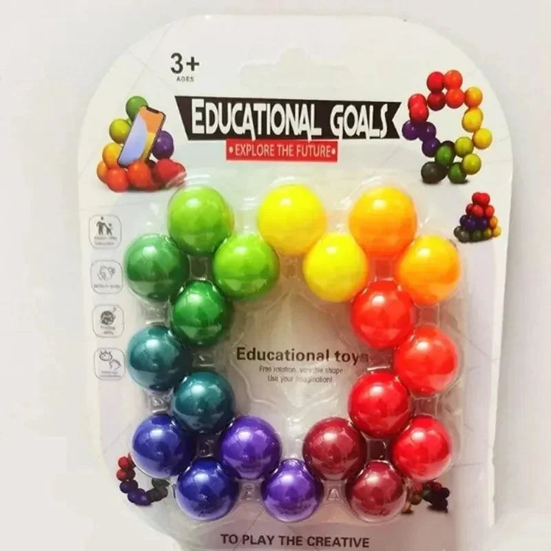3D Rotating Sensory Fidget Toy | Stress Relief & Educational Color Ball Game